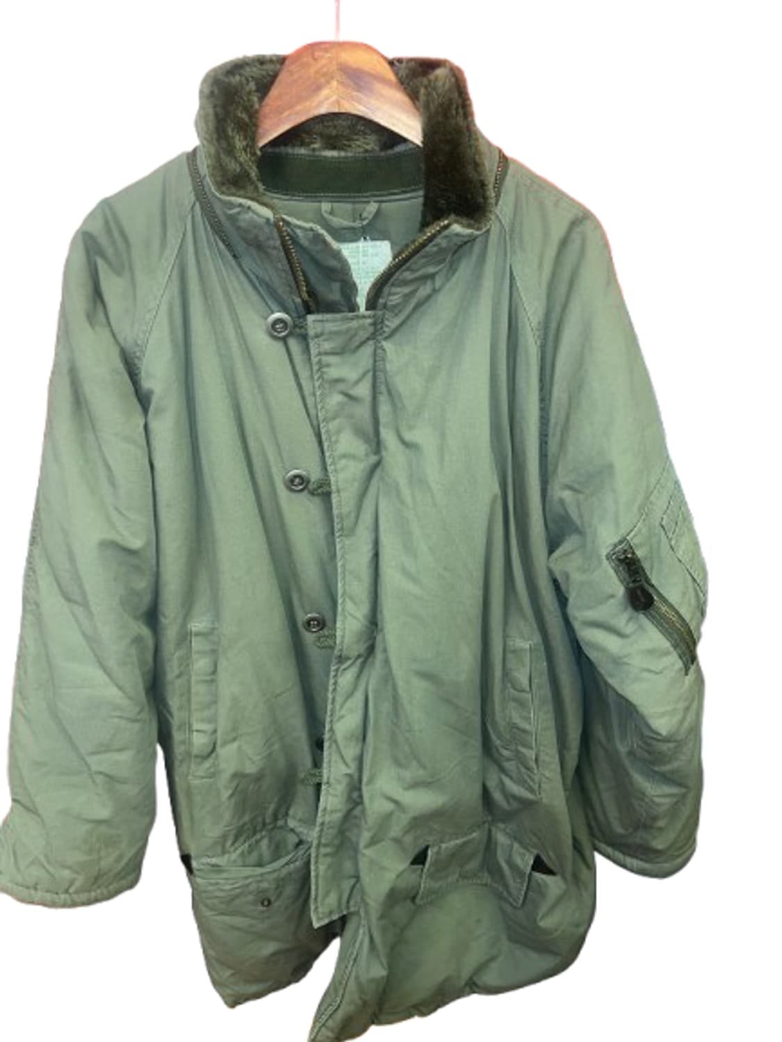 NO BRAND 카키 롱 야상 아우터 상품이미지3