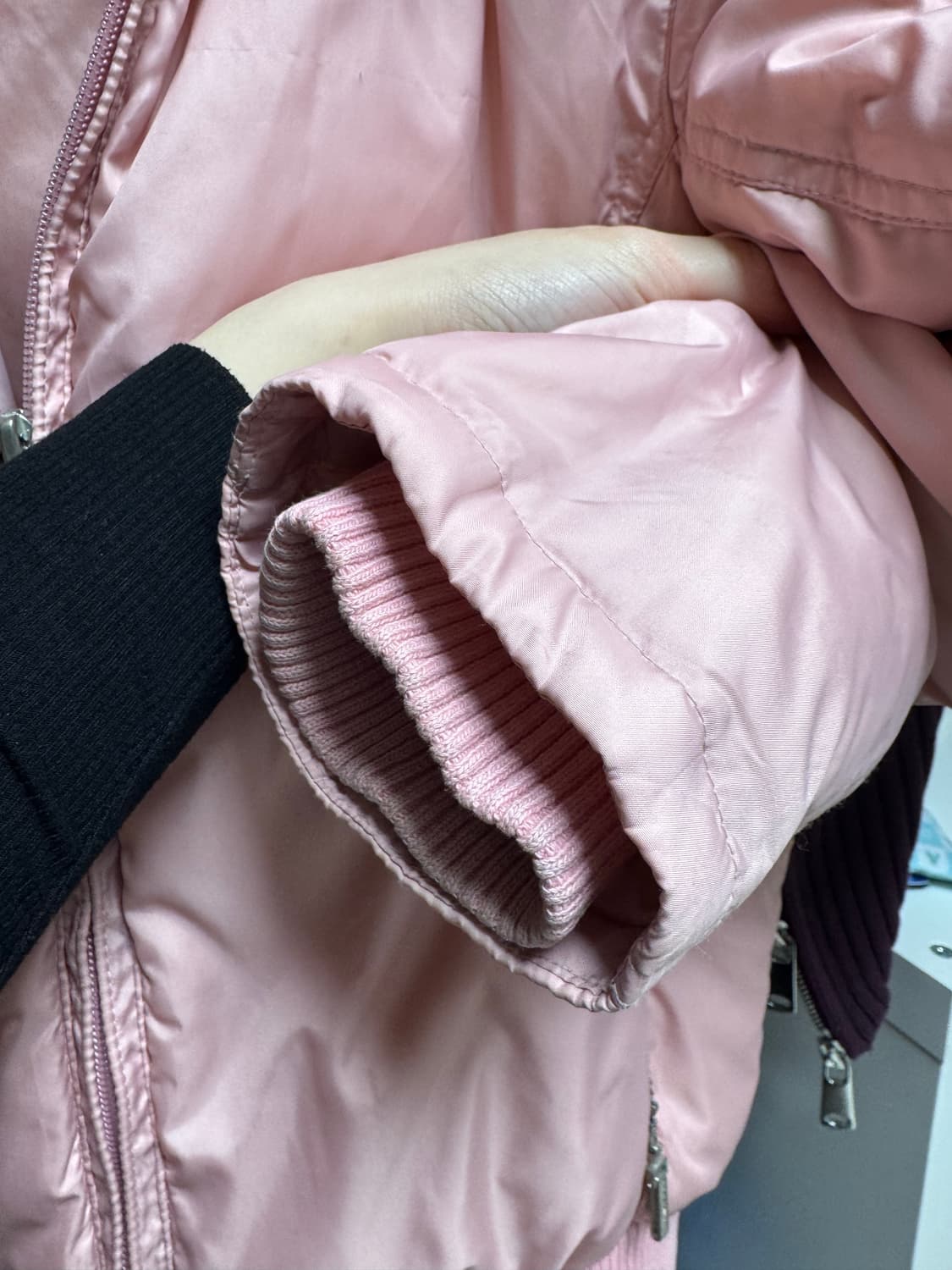 폴로 진스 울프죠 핑크우유 패딩 S 상품이미지6