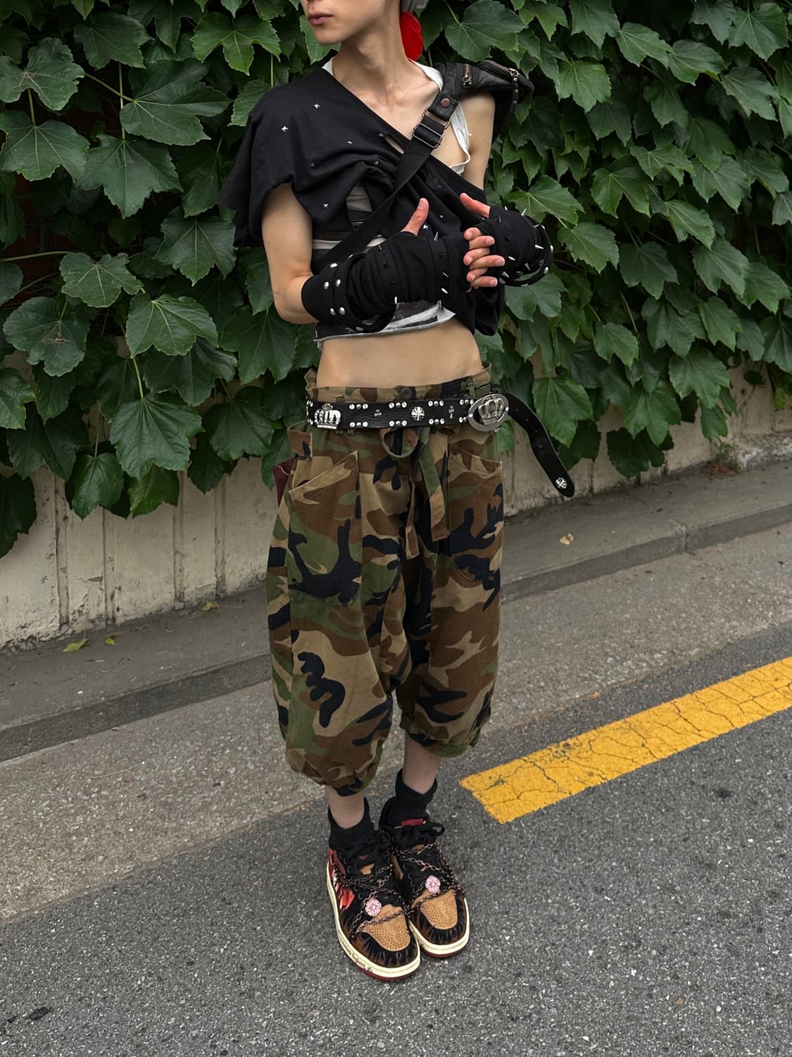 카모 드랍 크라치 배기 팬츠 상품이미지5
