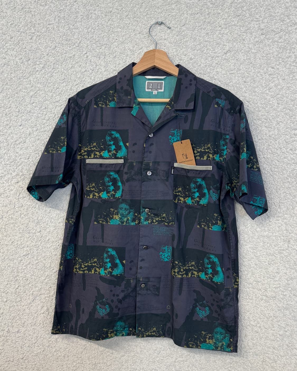 카브엠트 그래픽 오픈카라 셔츠 상품이미지1