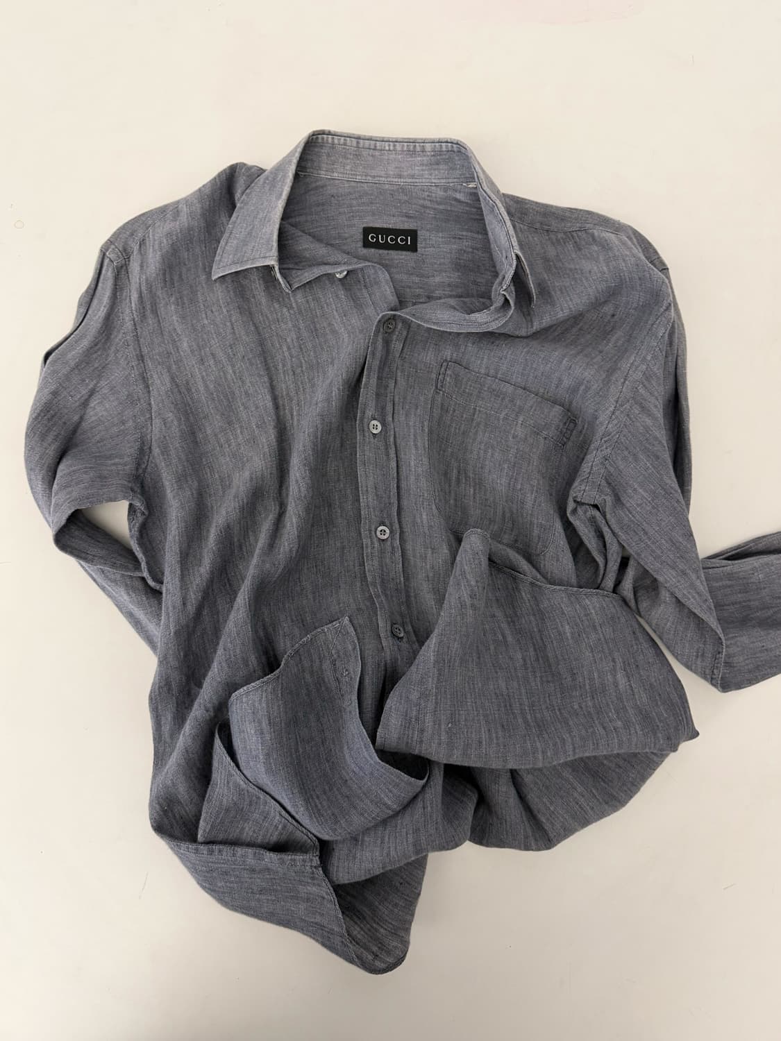 구찌 샴브레이 셔츠 그레이 상품이미지1