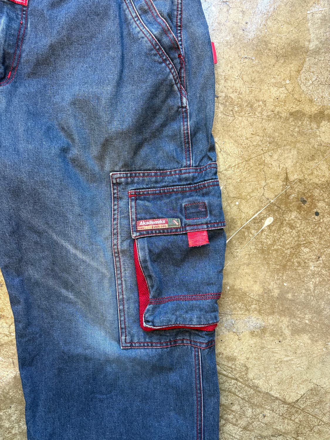 아카데믹스 올드스쿨 와이드 카고 데님 상품이미지3