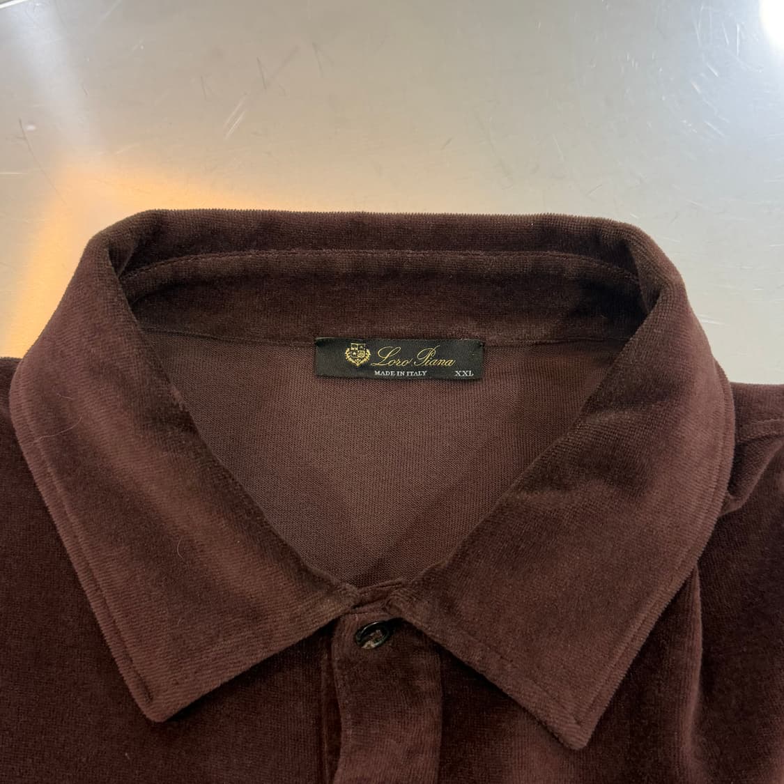 [리오브] 로로피아나 코튼 실크 벨루어 카라티셔츠 상품이미지4