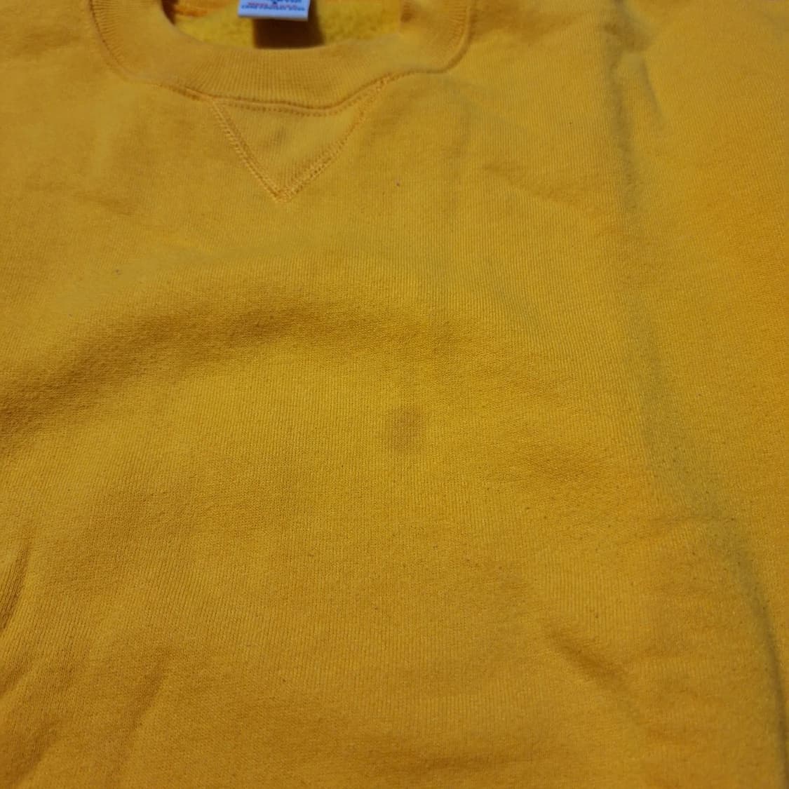 90s 러셀 애슬레틱 빈티지 옐로우 맨투맨 상품이미지4