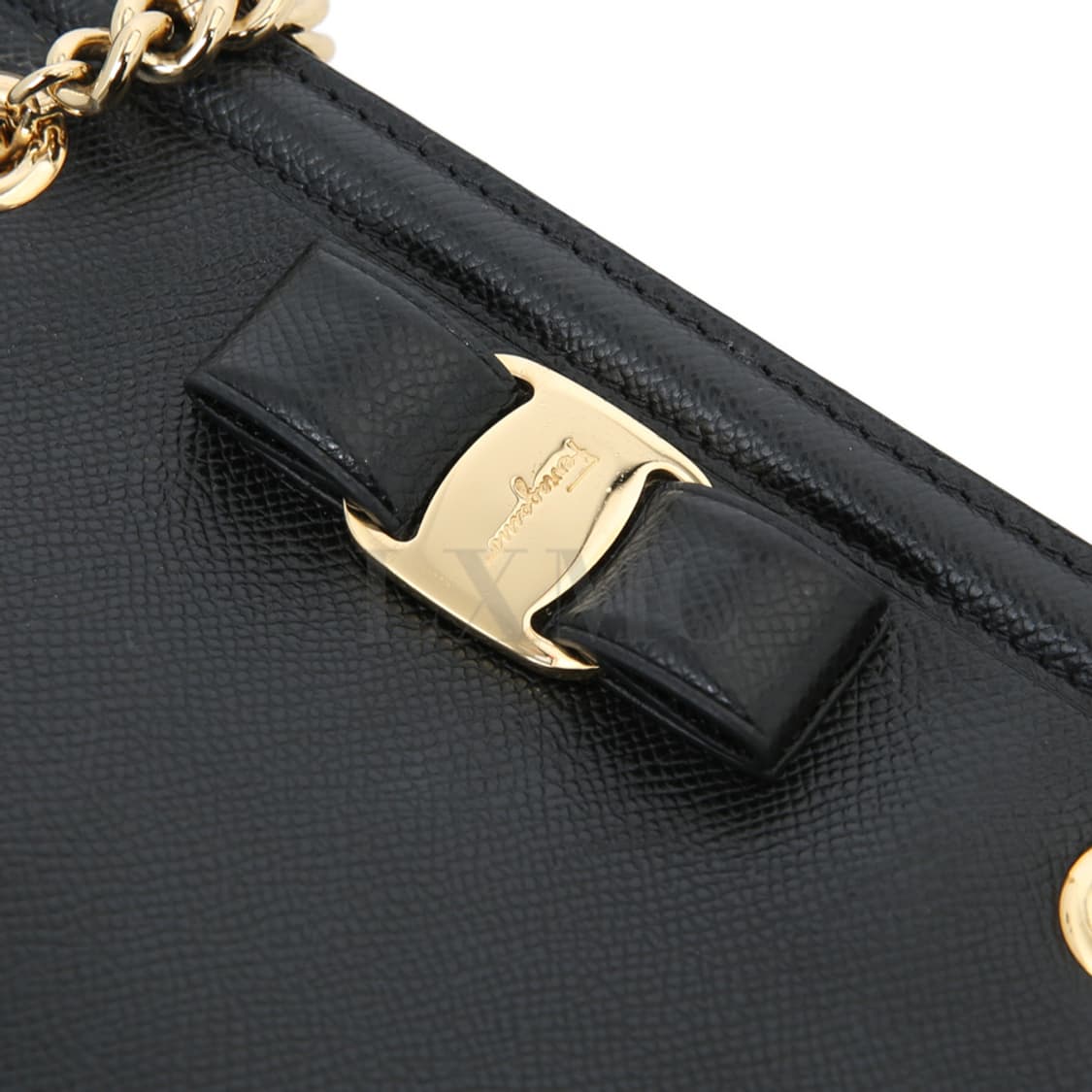 페라가모 멜리케 바라 체인 숄더백 블랙 리본 샤핑백 21G508 상품이미지7