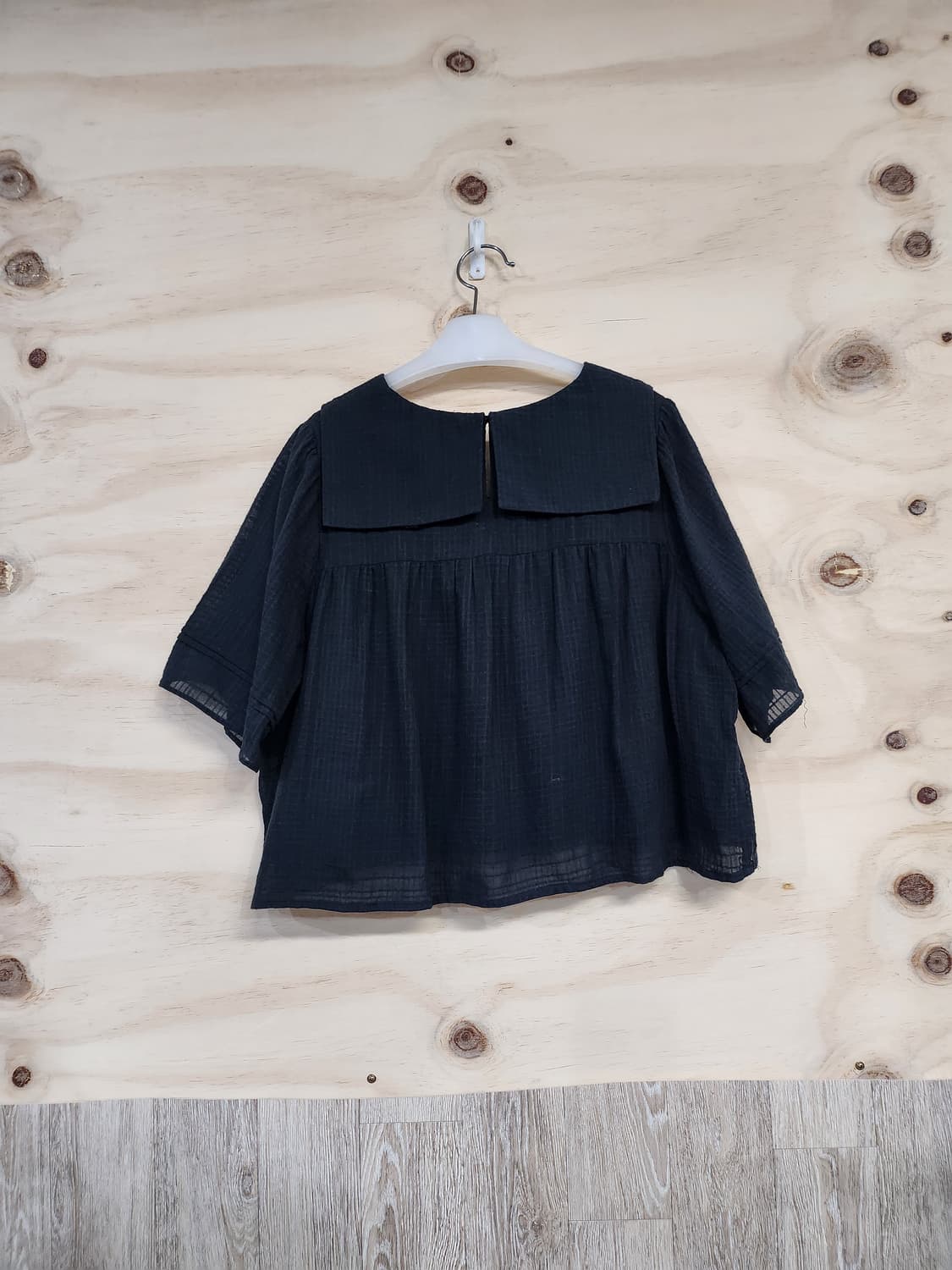 1183) 리스트 LIST 카라 크롭 블라우스 상품이미지2