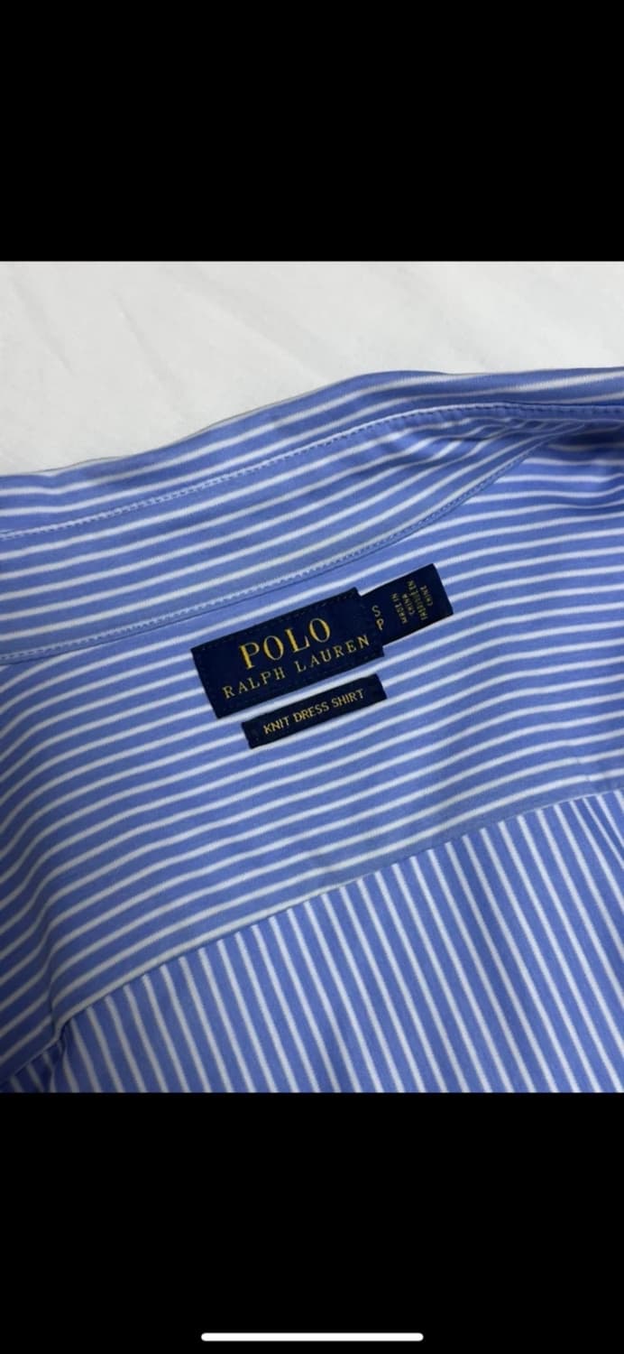 폴로랄프로렌 스트라이프 니트드레스셔츠 스카이블루 s 상품이미지8