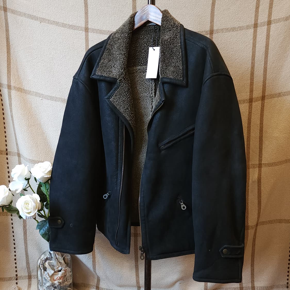 90s 빈티지 무스탕 이태리 바이커 무스탕 무톤 자켓 105 상품이미지1