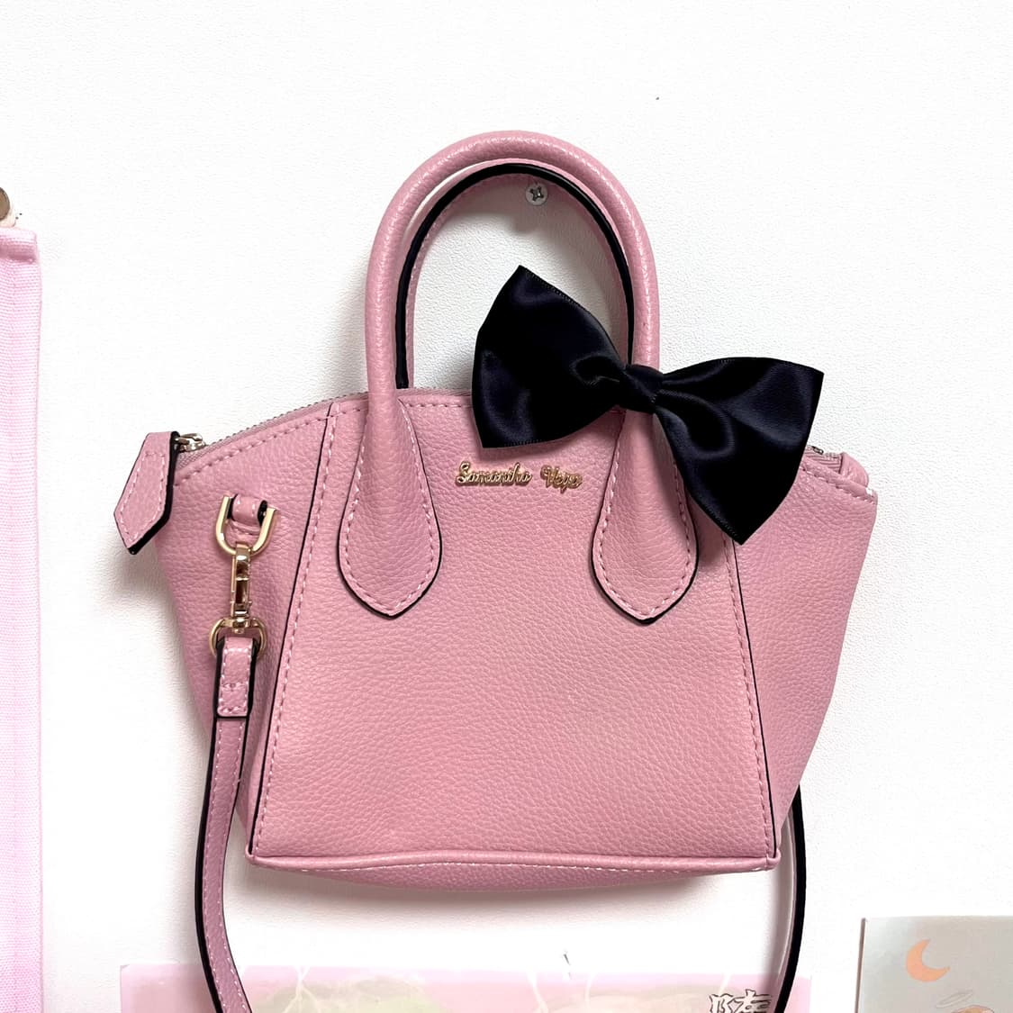 [나눔]SamanthaVega사만사베가 연핑크 리본 미니백 히메갸루양지뢰 상품이미지1