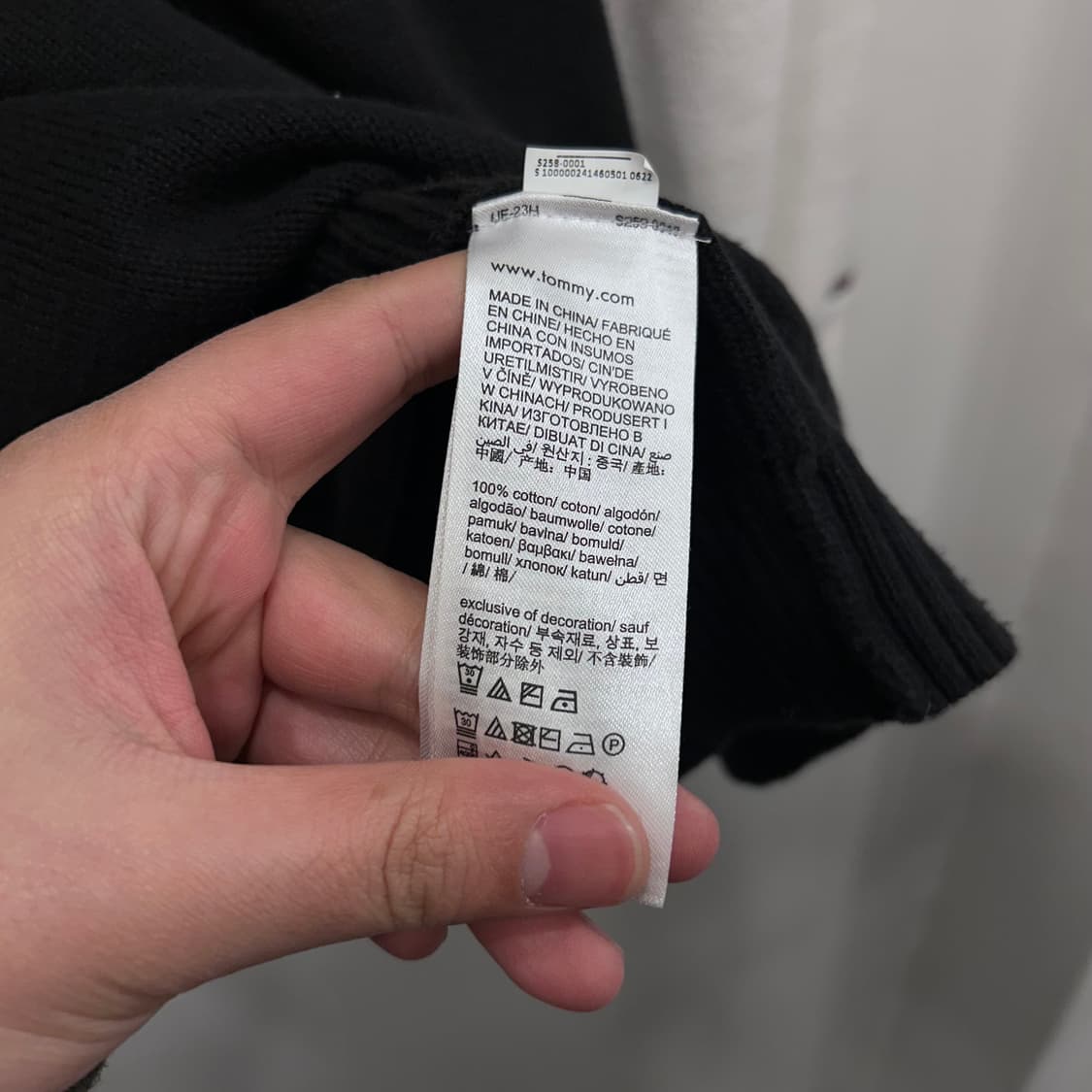 타미 진스 빈티지 배색 빅로고 오버핏 니트 상품이미지4