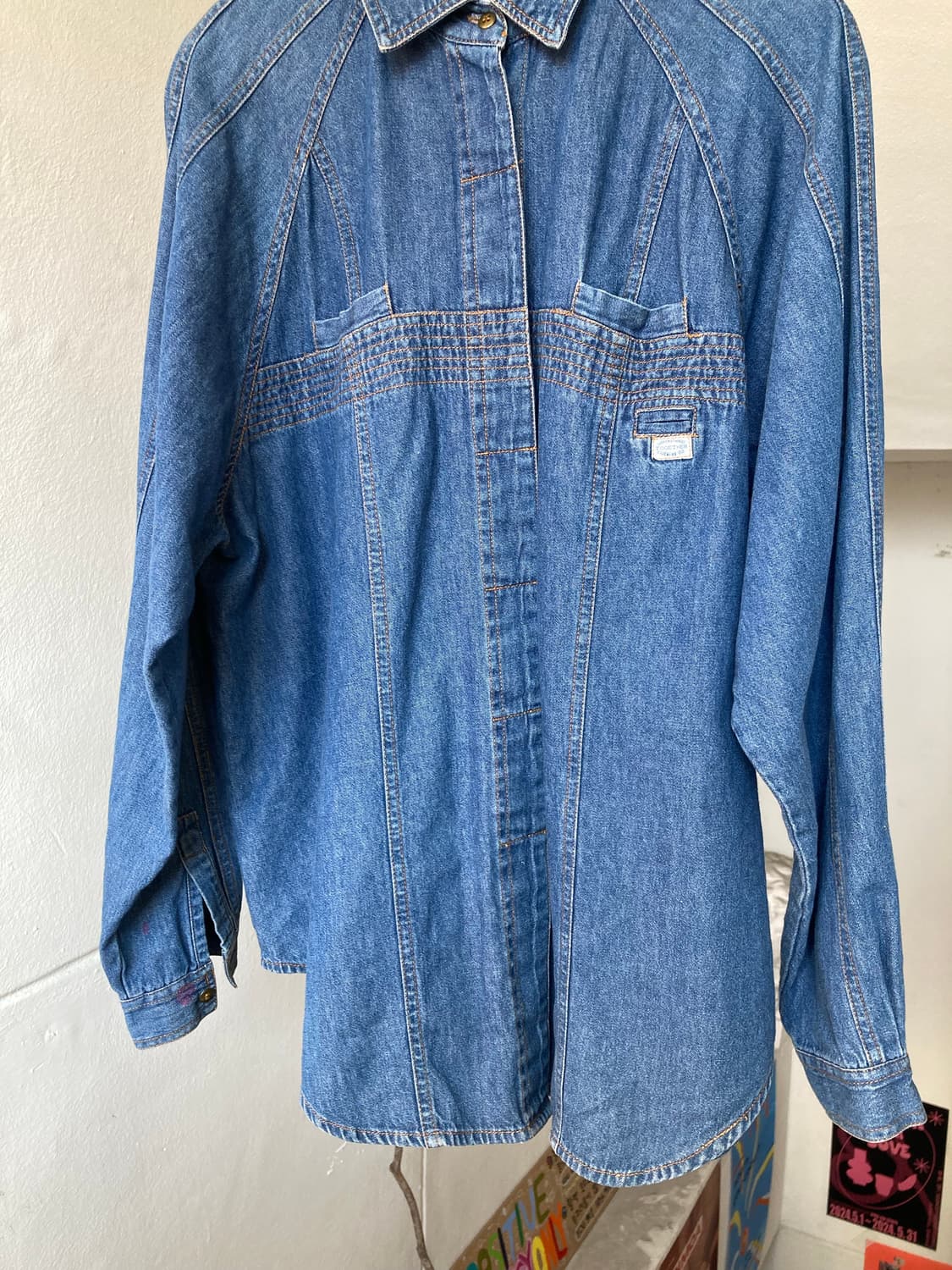 빈티지 포켓 데님 셔츠 상품이미지3