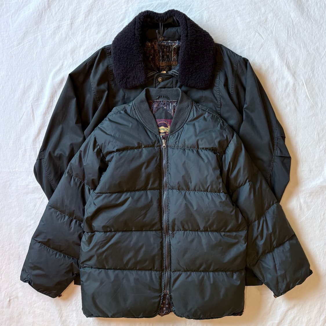 [105-108] 90s RAPIDO 올리브드랩 구스 다운 필드 파카 상품이미지1