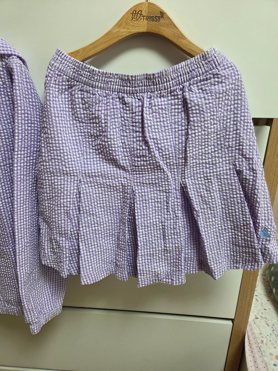 빈폴 키즈 보라색 체크무늬 셋업 상품이미지2