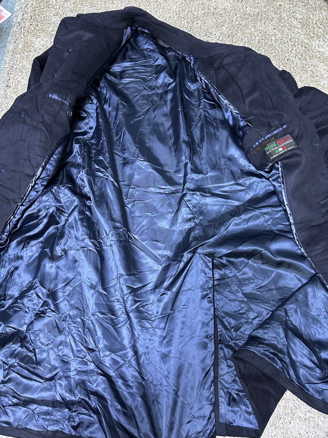 이태리원단 일제 캐시미어 코트 사이즈 110 상품이미지5