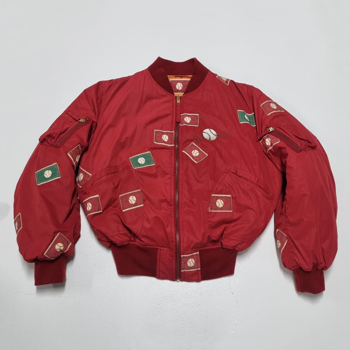 90'S KARL HELMUT 패치워크 봄버자켓 - L 상품이미지2