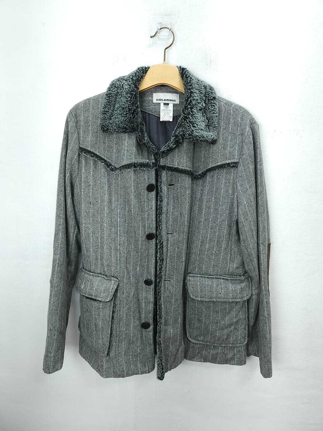 골드링 남성 스트라이프 자켓 100 L 상품이미지2