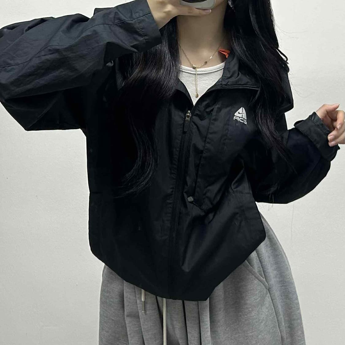 00s 나이키 acg 고프코어 올드스쿨 블랙 윈드브레이커 자켓 바람막이  상품이미지1