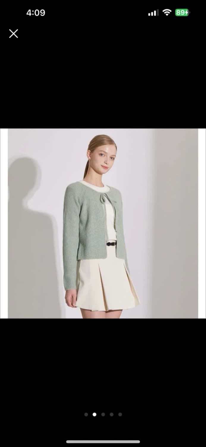 숲 세미크롭 리본 가디건 (새상품) 상품이미지2