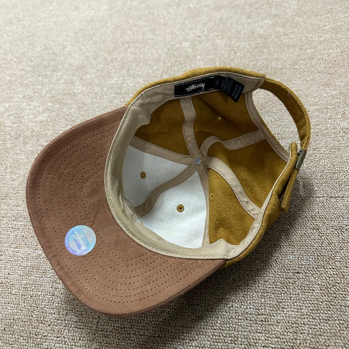 스투시 옐로우 브라운 울 스냅백 상품이미지3