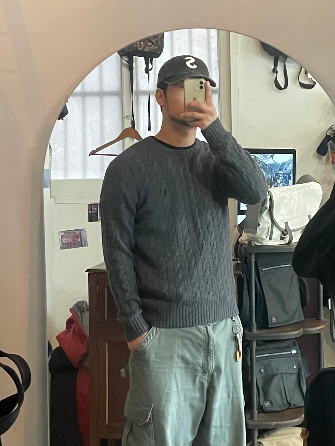 폴로 그레이 니트 S 상품이미지2