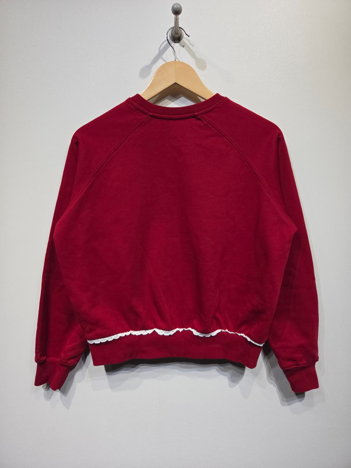 ORO(오로) 레터링 레이스 포인트 맨투맨 상품이미지6