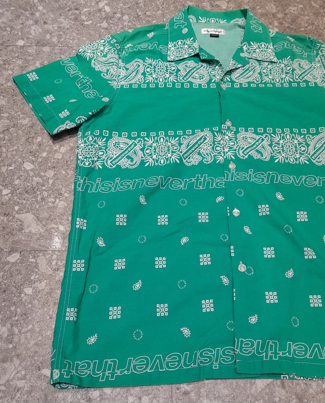 💥디스이즈네버댓 오픈카라 페이즐리 셔츠 (M)
 상품이미지4