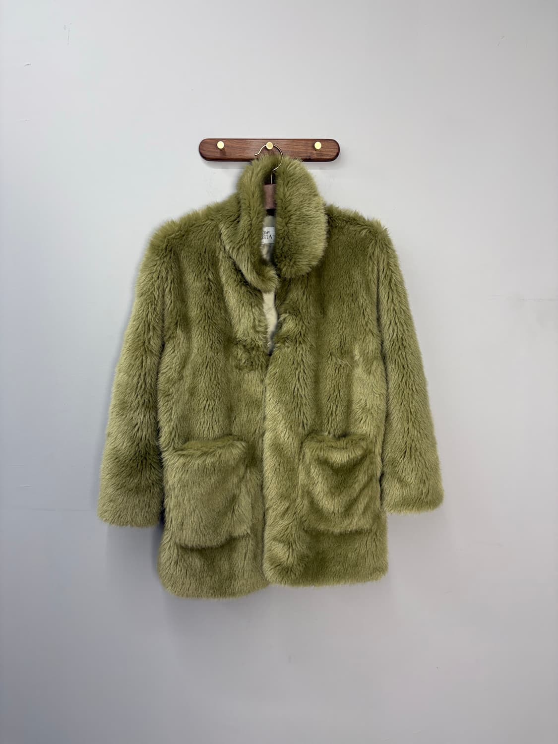 LOVE MY SANTA 올리브 그린 모피 코트 A2841 상품이미지2