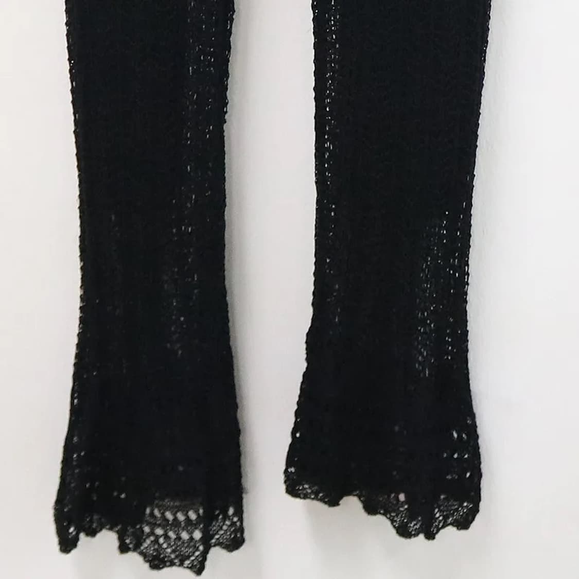 RICHE GLAMOUR 슬림핏 니트 레이스 팬츠 상품이미지7