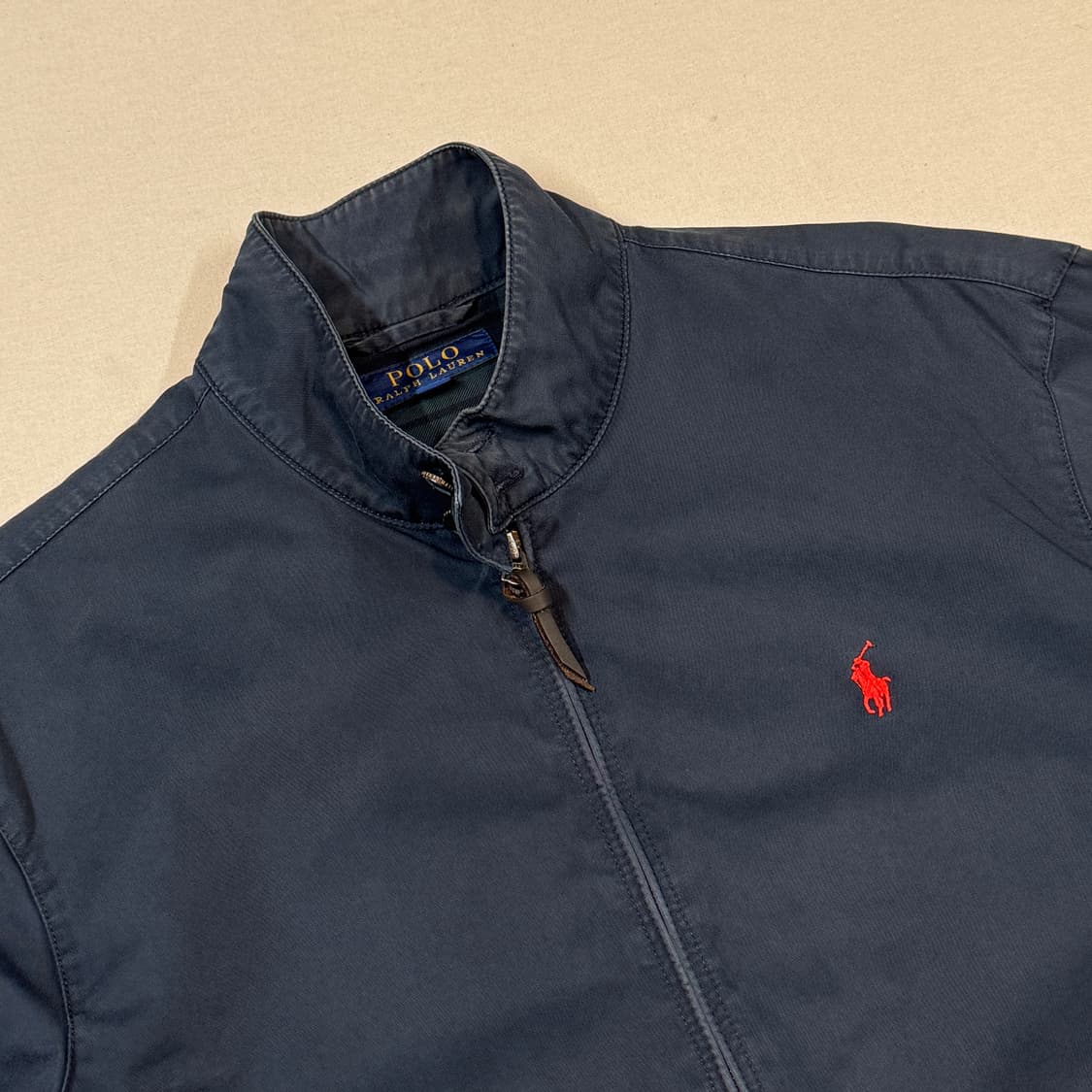 M) 폴로 랄프로렌 블랙와치 체크 안감 해링턴 자켓 네이비 상품이미지4