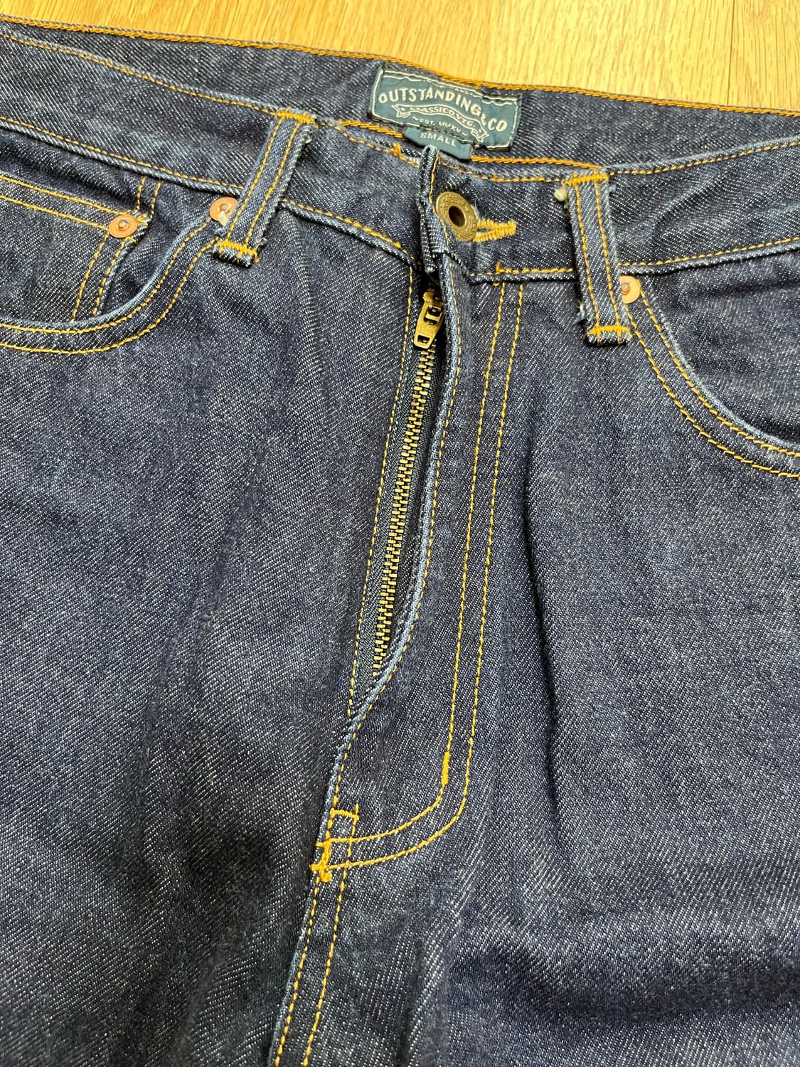 아웃스탠딩 와이드 셀비지 데님 상품이미지3