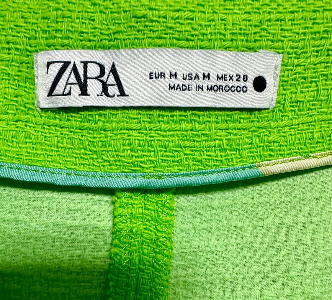 자라 텍스쳐 스커트 네온그린 M 상품이미지4