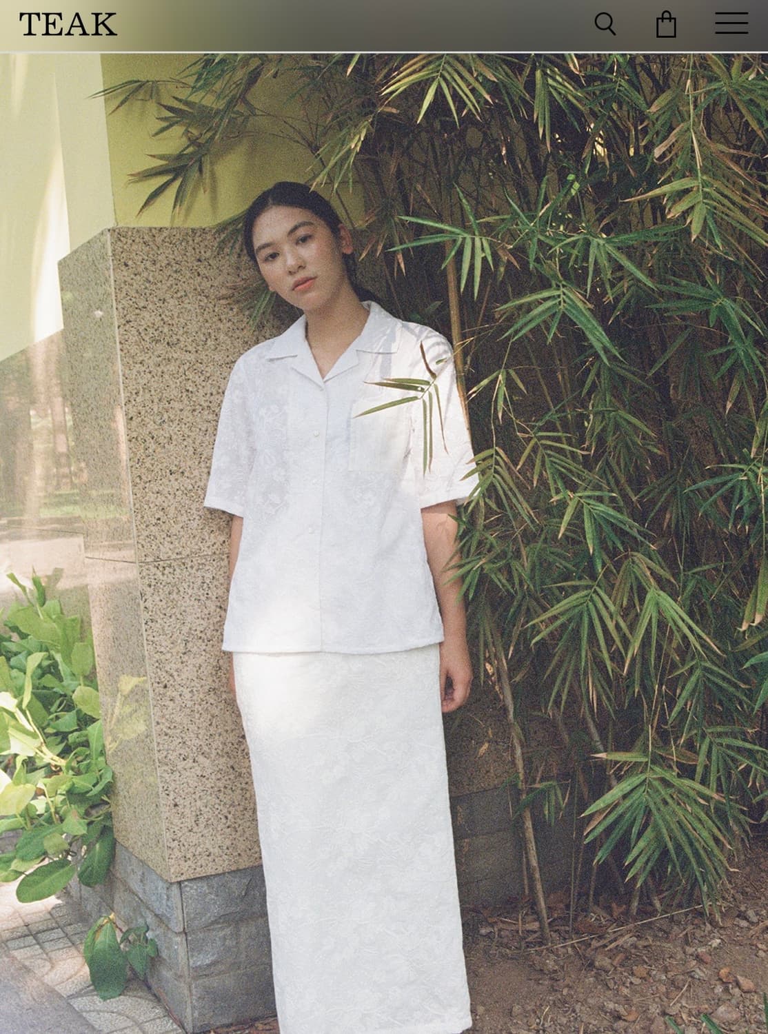 티크 teak EMBROIDERY COTTON LONG SKIRT 상품이미지5