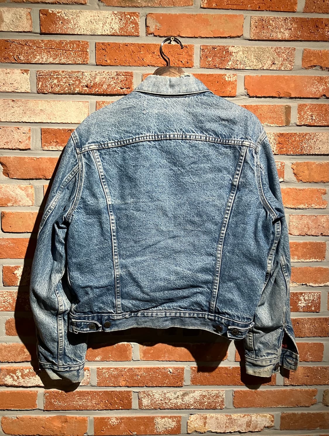 80s USA 빈티지 리바이스 3세대 버팔로 안감 데님 트러커 자켓 상품이미지7