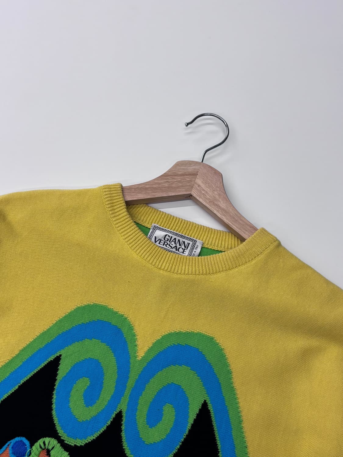 Gianni Versace 베르사체 90s 멀티컬러 자수 로고 니트 상품이미지4