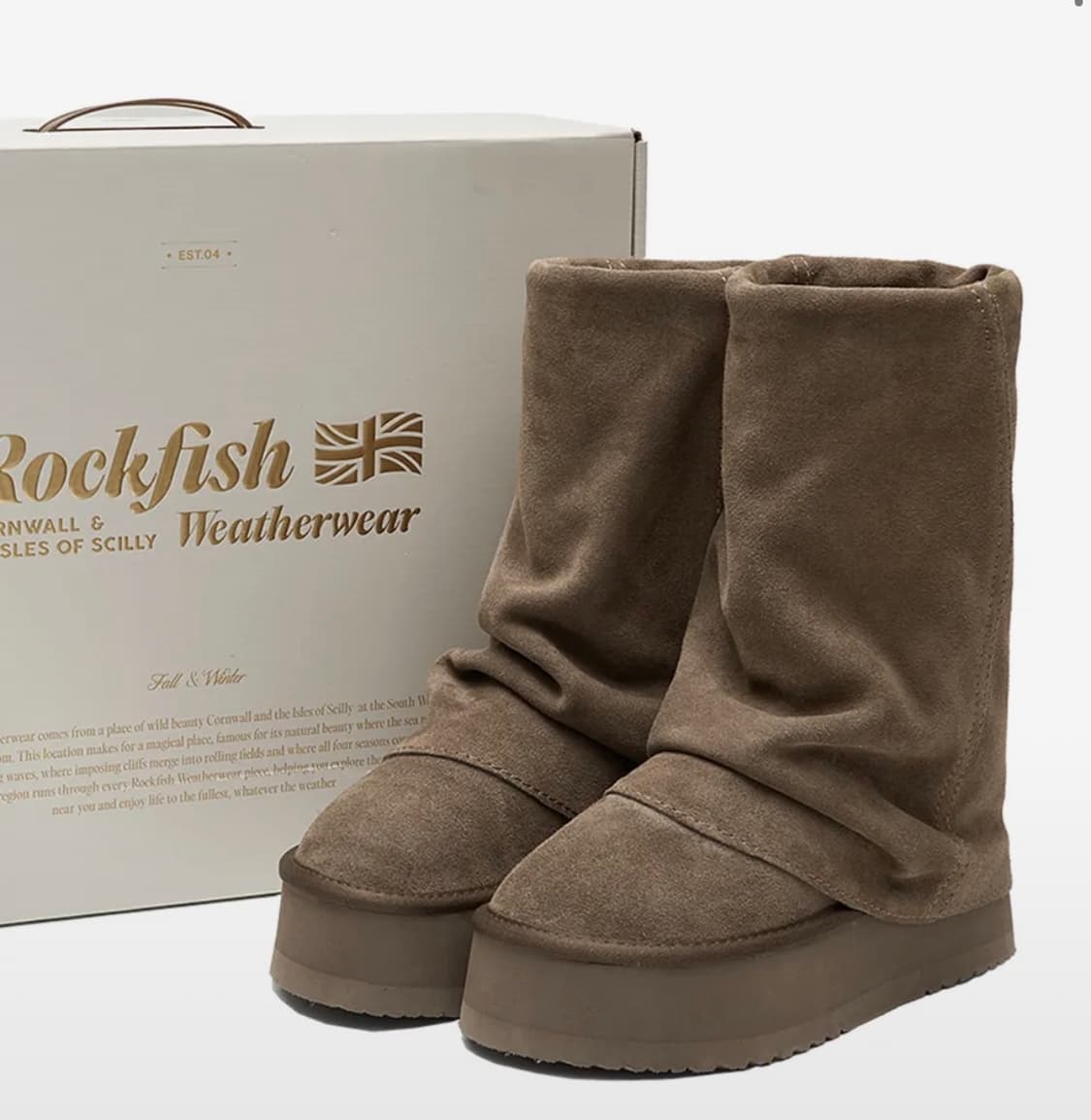 락피쉬언더웨어 FOLDED BOOTS MIDDLE 240 코코아 상품이미지1