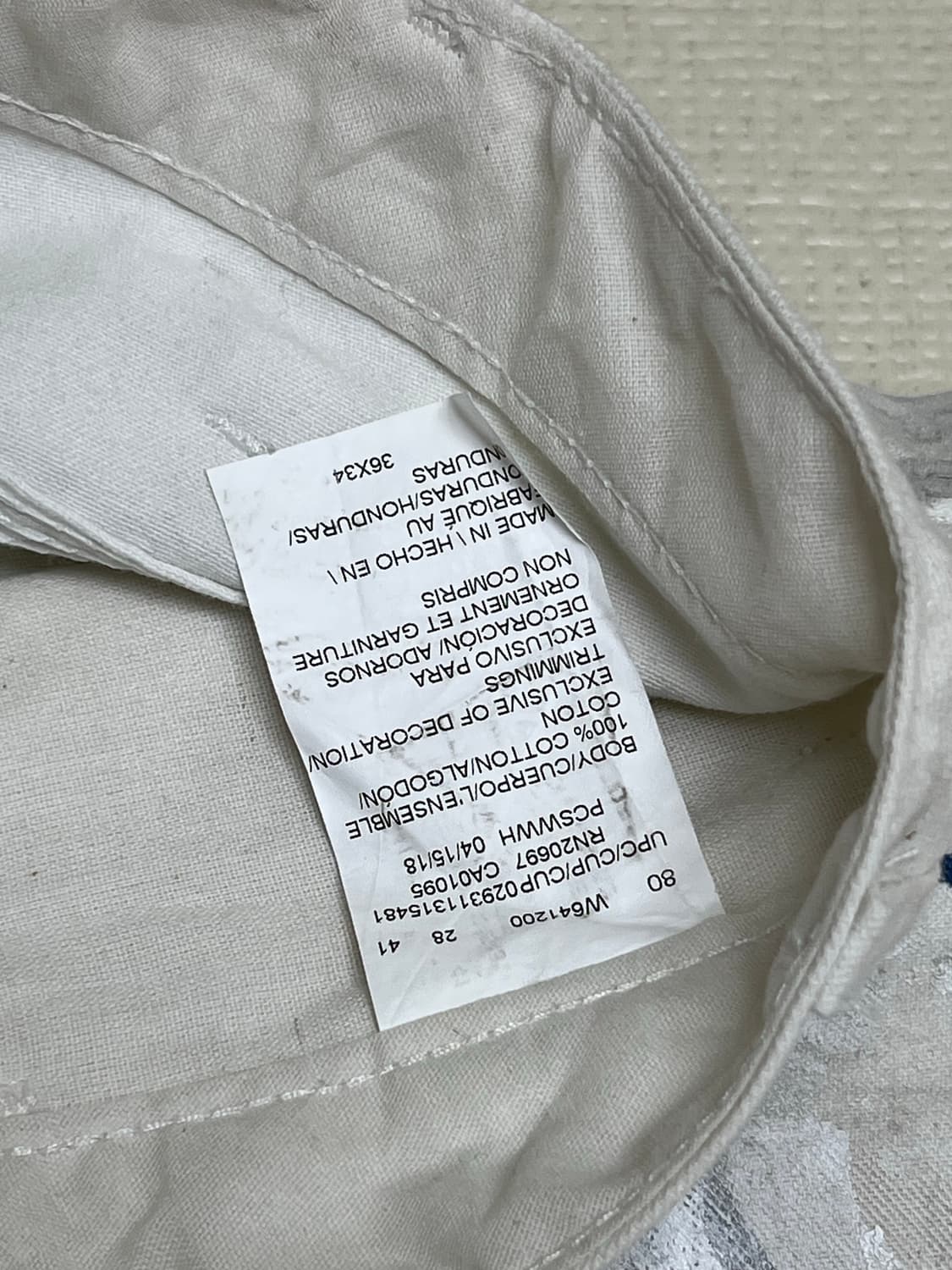 00s 디키즈 싱글니 페인팅 워크팬츠 36x34 상품이미지5