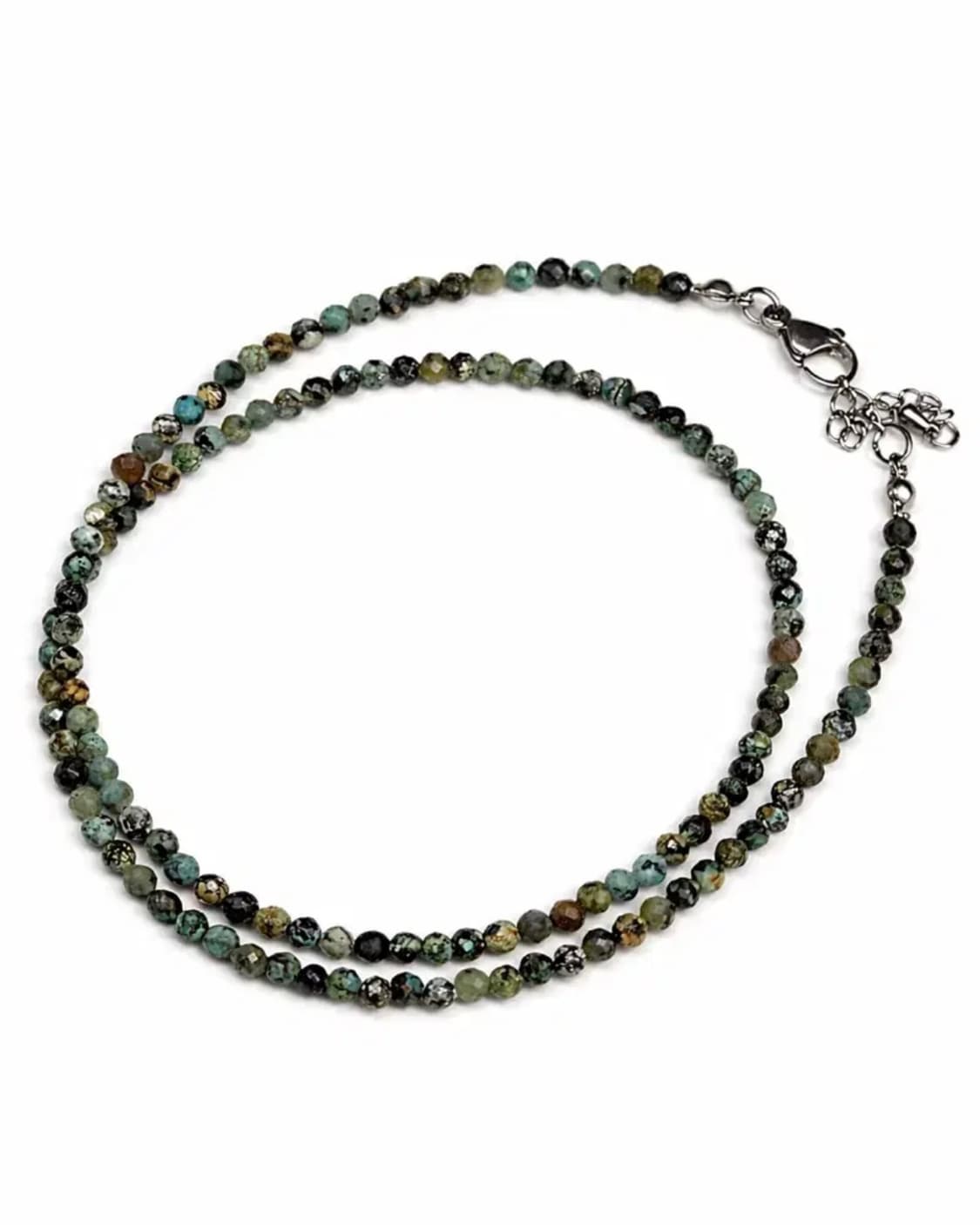 (핸드메이드) 천연석 터키석 원석 목걸이 상품이미지1