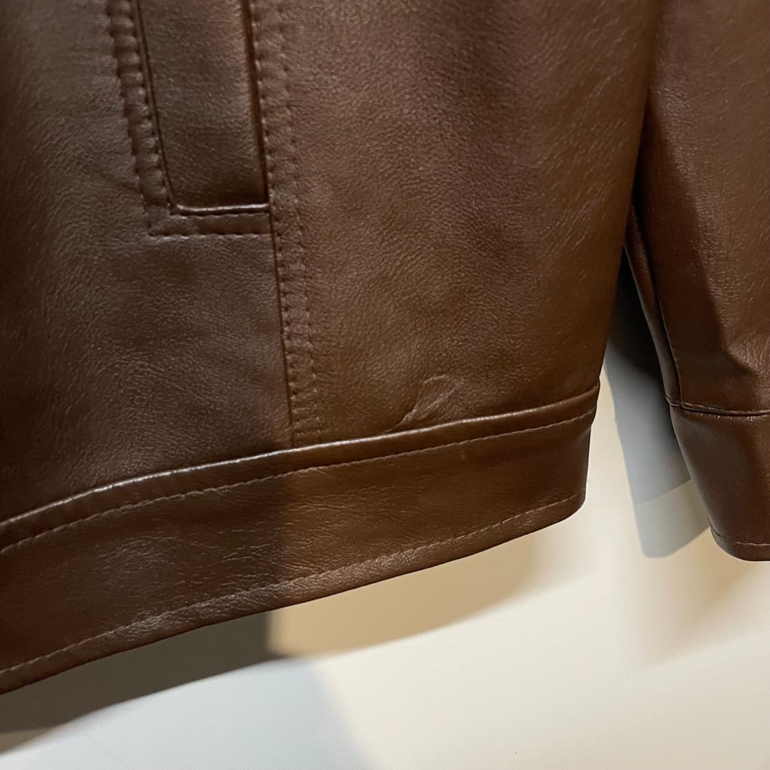 미츠바(MITZVAH) 브라운 레더 자켓  상품이미지2