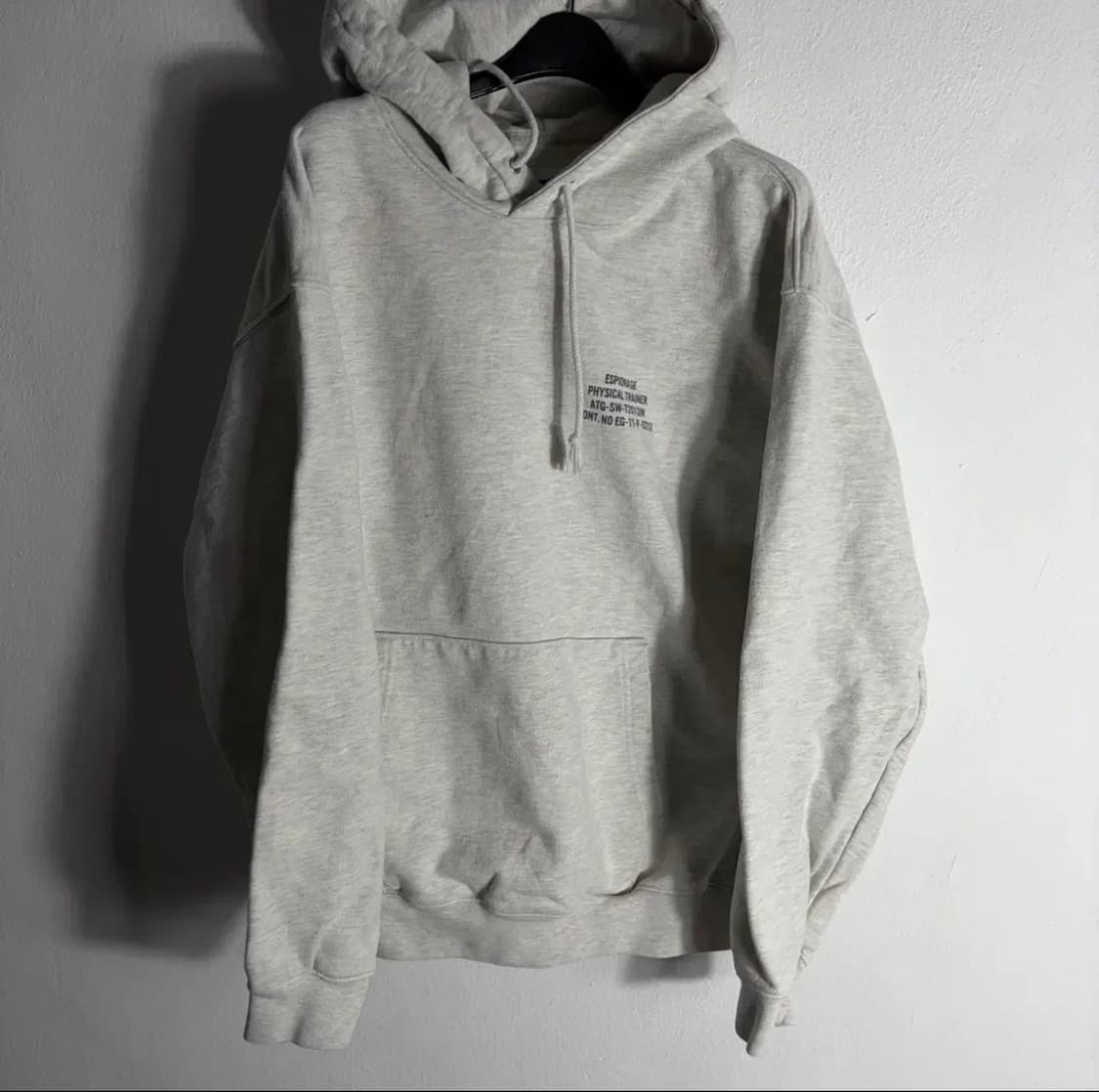 ESPIONAGE 기모 오트밀그레이 후드티(M) 상품이미지1
