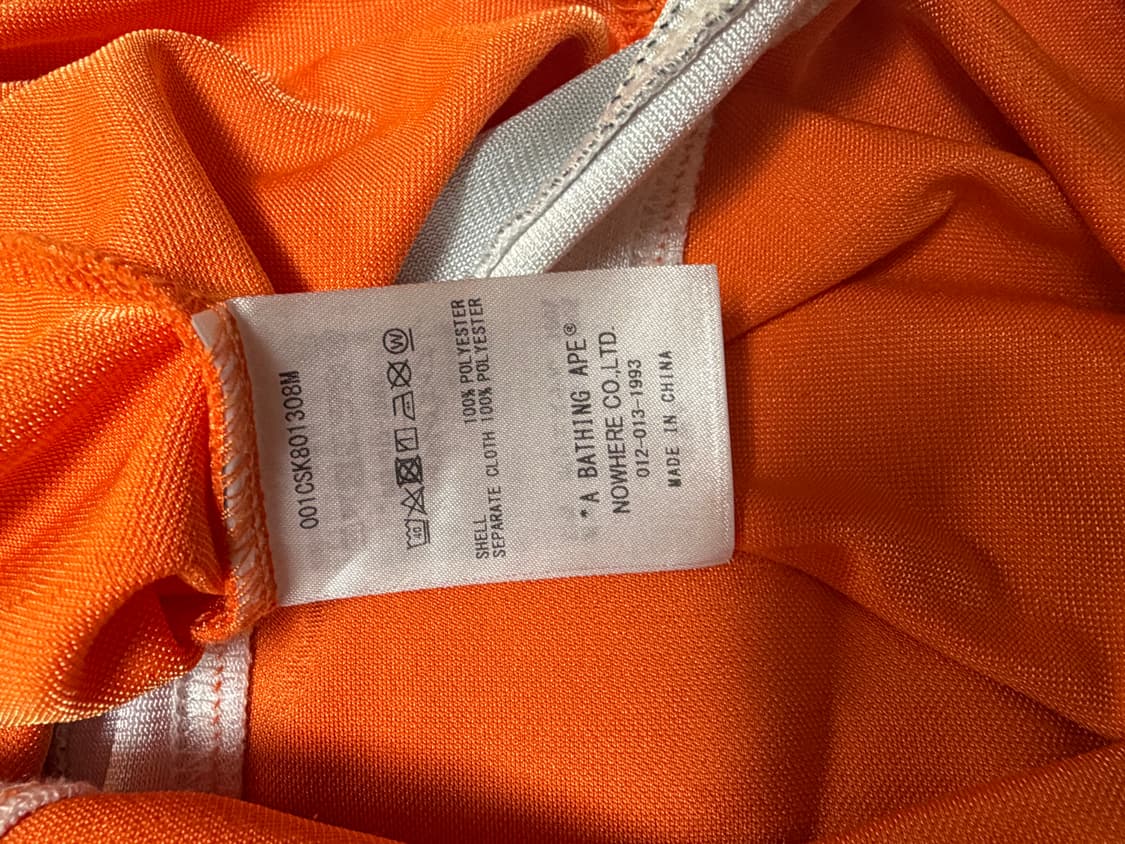 베이프 멀티로고 릴렉스 핏 사커져지 (오렌지) xl 판매합니다 상품이미지6