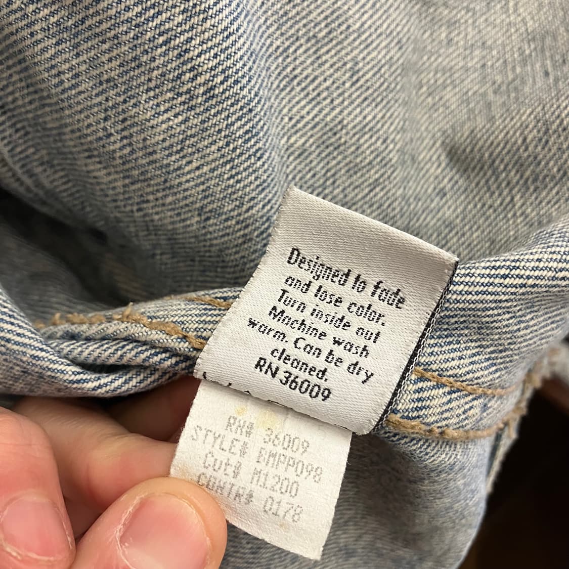 N101 90s usa ck 캘빈클라인 데님 청자켓 상품이미지5