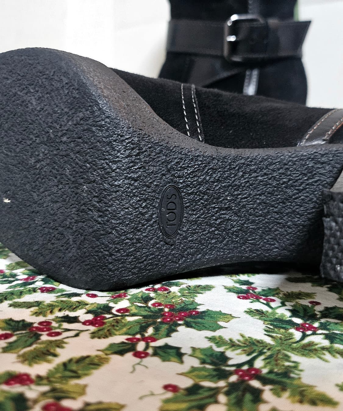 TOD'S 빈티지 토즈 스웨이드 블랙 앵클부츠(프랑스 파리 백화점 구매) 상품이미지3