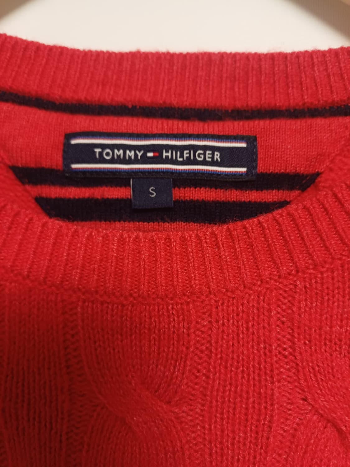 타미힐피거 케이블 니트 / 레드 / S / 정품 상품이미지4