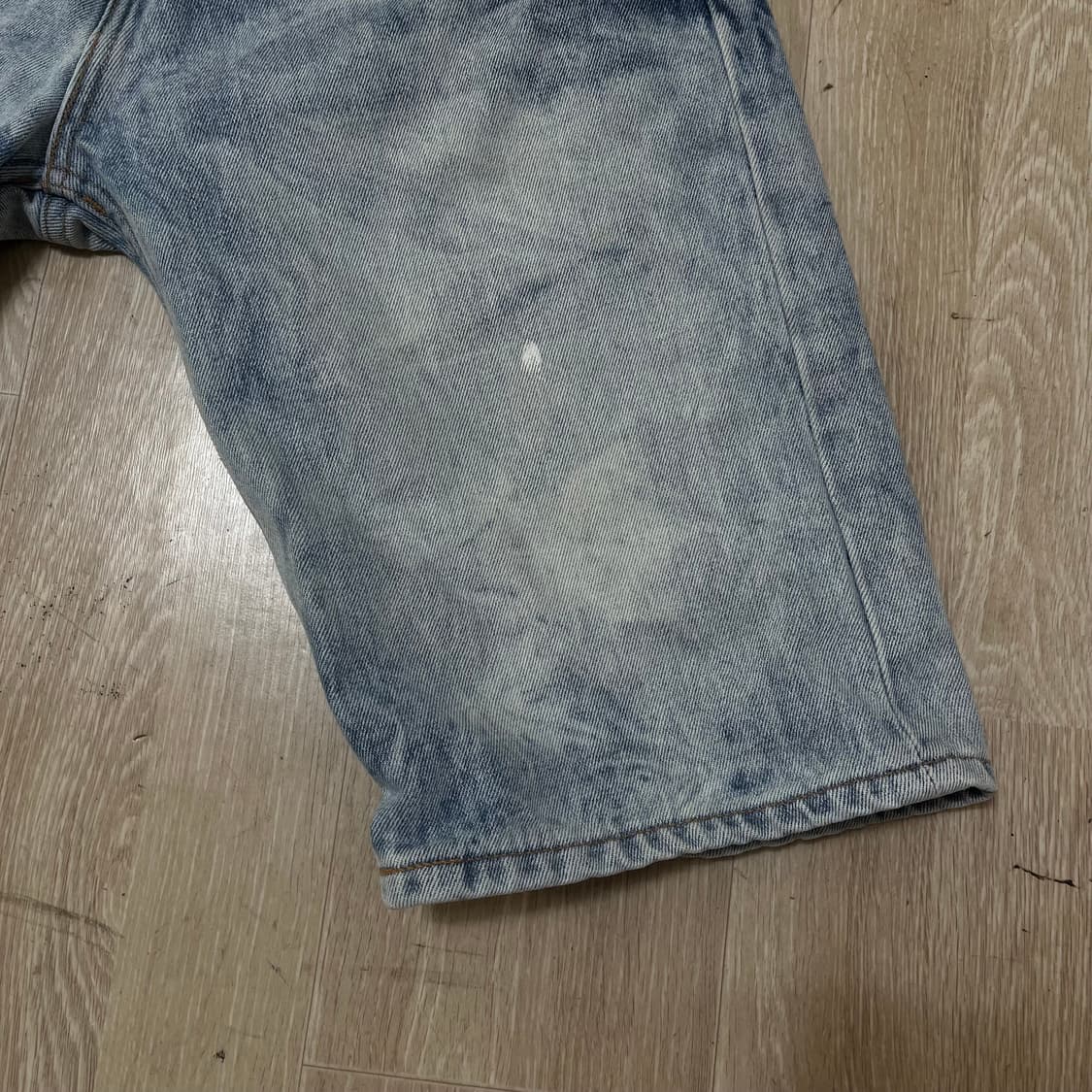 리바이스 아이스워싱 배기 데님 반바지 W30 상품이미지4