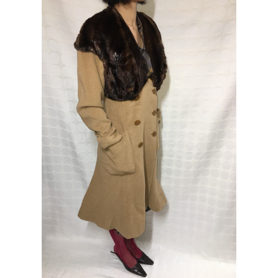 vivienne westwood 퍼 아머 울 머메이드 코트 상품이미지2