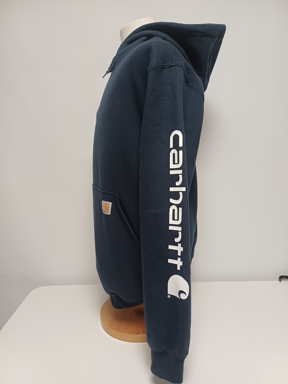 칼하트 K288 미드웨이트 로고 슬리브 후디 - 네이비 (실측 100) 상품이미지2