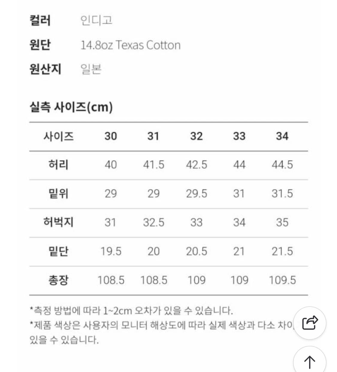 재팬블루 J401(32사이즈) 새상품 상품이미지3