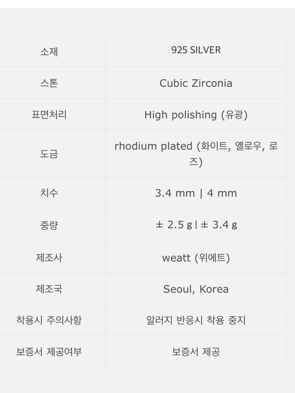 925 실버 인피니트 큐빅 반지 9호 상품이미지4