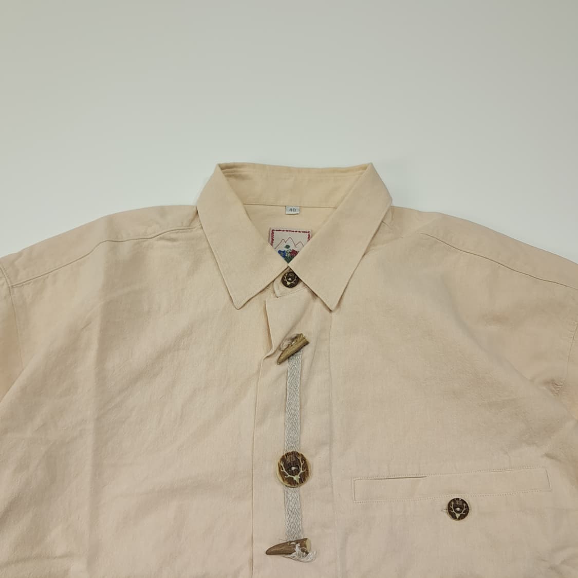 CL624 L 알펜랜드 90s 독일 트라흐텐 바바리안 알펜 셔츠 남방 상품이미지2