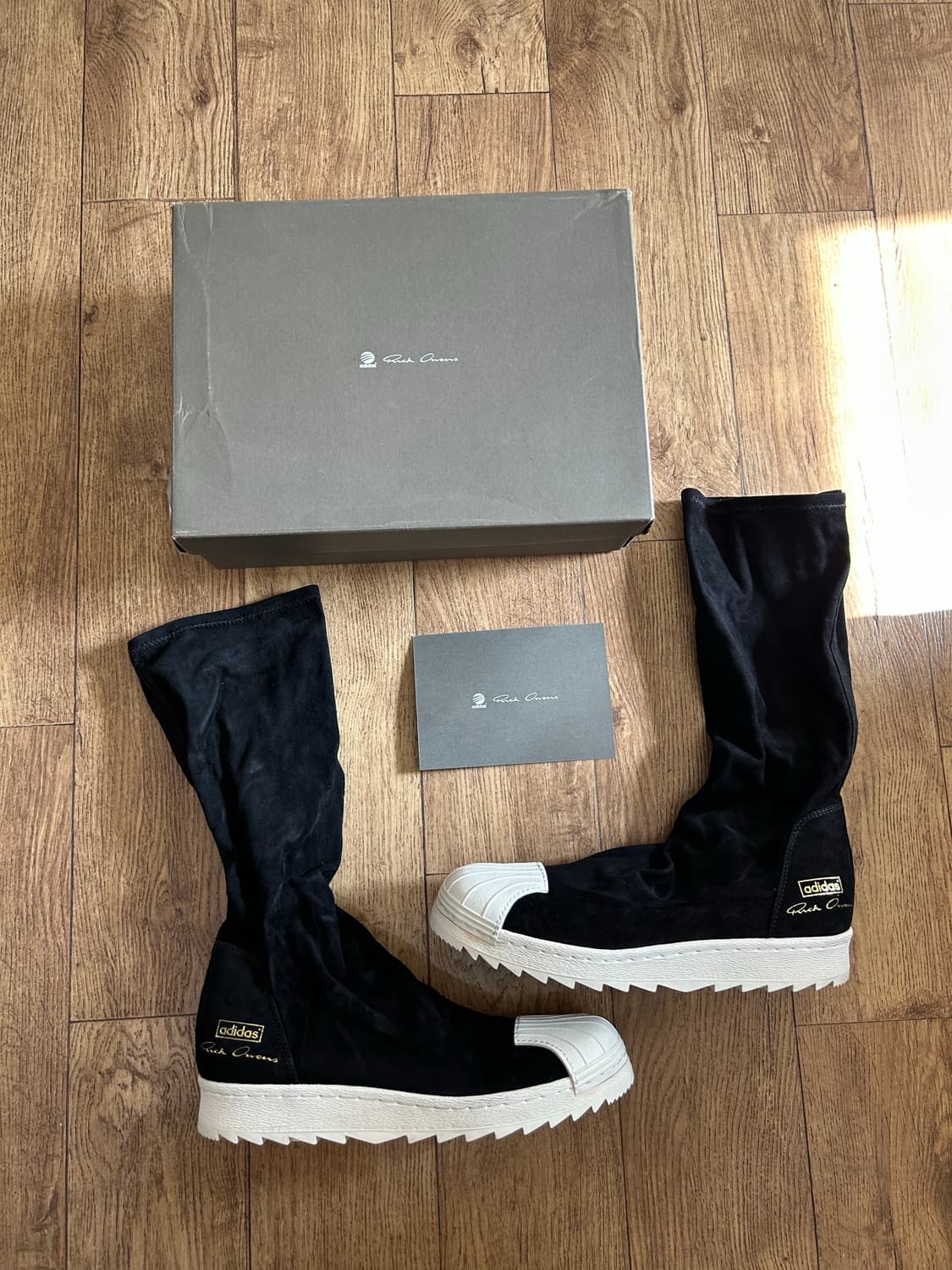 릭오웬스 아디다스 슈퍼스타 삭스 하이 상품이미지1